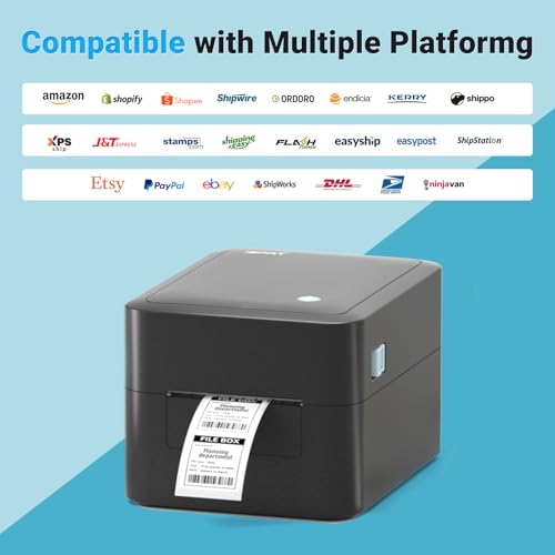 iDPRT SP320 Desktop Label Maker Bluetooth Thermal Shipping Label Printer | for Parcel Shipping, Small Businesses, Offices, and Home, Sticker Printer Supports Amazon, TikTok, Etsy, Shopify, USPS, etc
