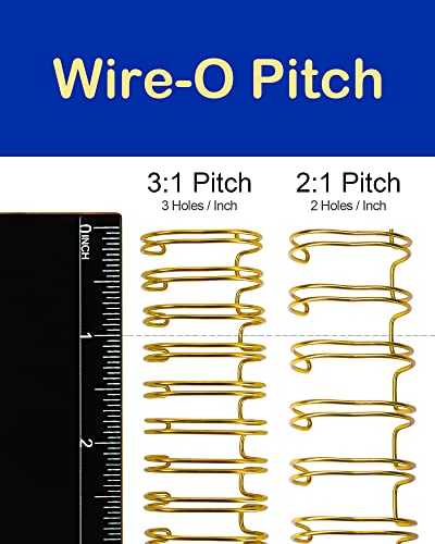 Rayson Wire Binding Spines, 7/16" 3:1 Pitch, 32-Loop, Multicolor, 100 Pack | Includes black, gold, blue, white and silver; choose 7/16" size for medium documents with 3:1 pitch binders. - size: 7/16"