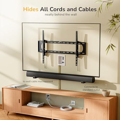 Mount-It! In-Wall TV Cable Management Kit with Power – Triple Outlet, Male Wall Plug and 5ft External & 9ft Behind the Wall Cords, Hand Saw – Easy, Safe Cable Management for TV and Home Theater Setups - style: Triple Outlet – 5ft External / 9ft In-Wall