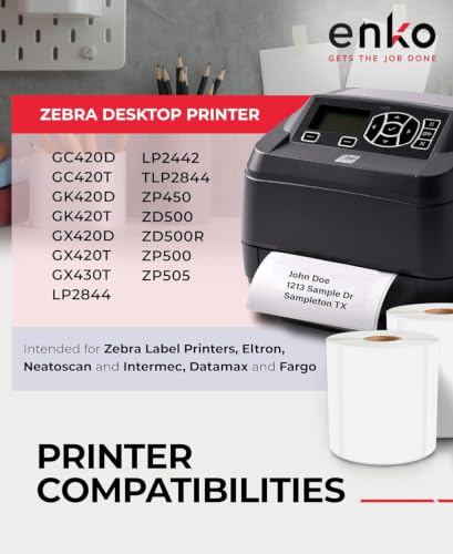 enKo 4 x 3 in 12 Rolls | 6000 Direct Thermal Address and Shipping Labels - size: 12 Rolls - 6,000 Labels
