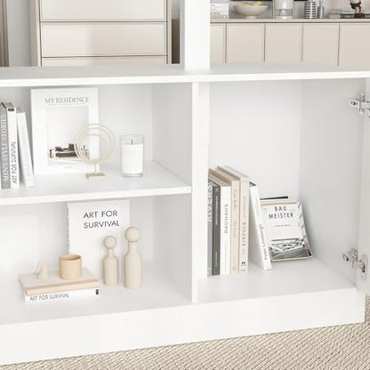 FUFU&GAGA 63” L-Shaped Standing Desk with 3 Drawers, Electric Height Adjustable Desk with File Cabinet, Executive Computer Table, Sit Stand Desks, for Home Office, White, 63”W x 55.1”D x 29.1”-44”H