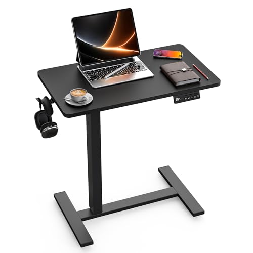 FiCiHi 28"x 16" Electric Standing Desk, Mobile Sit Stand Up Desk, Black - color: Black, size: 28" x 16"