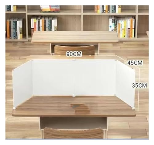 White Desktop Privacy Divider Panel – Multiple Sizes (90CM x 45CM x 35CM) for Home Office, Cubicle Partition, Noise Reduction, Space Organizer, Privacy Screen - size: 90CMx45CMx35CM