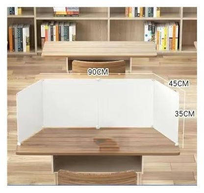 White Desktop Privacy Divider Panel – Multiple Sizes (90CM x 45CM x 35CM) for Home Office, Cubicle Partition, Noise Reduction, Space Organizer, Privacy Screen - size: 90CMx45CMx35CM