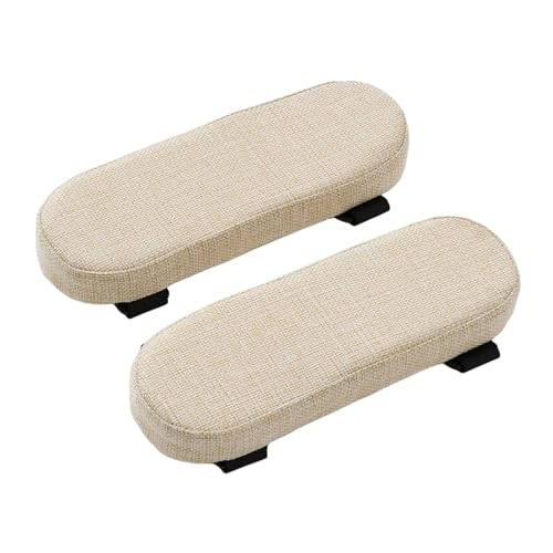 Office Chair Armrest Pad Elbow Cushion Thick Removable Cover Desk Chair Armrest Cushion Arm Padding for Recliners Sofa Home, Beige - color: Beige