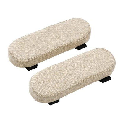 Office Chair Armrest Pad Elbow Cushion Thick Removable Cover Desk Chair Armrest Cushion Arm Padding for Recliners Sofa Home, Beige - color: Beige