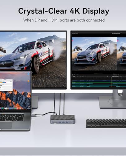 ORICO 12-in-1 USB C Hub with m.2 ssd Enclosure, USB C Docking Station Dual Monitor HDMI DP 8K@30Hz/4K@60Hz, 10Gbps USB, Gigabit Ethernet, 100W PD, SD TF Reader for Mac & Windows Laptops M2P11 - size: 12-in-1