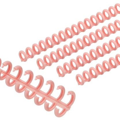 PATIKIL 8.5mm(0.3") Spiral Binder Ring,20 Pcs 30 Rings 25 Sheet Capacity Comb Binding Spines for Binding Paper Sheets Notebook Calendar Picture Album, Dark Pink - color: Dark Pink