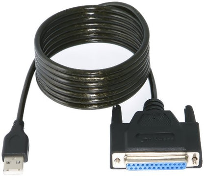 SABRENT USB 2.0 to DB25 IEEE-1284 Parallel Printer Adapter (CB-DB25) | Connects legacy DB25 parallel printers to USB; thumbscrew connectors; IEEE-1284 - size: Parallel DB25 Thumbscrews