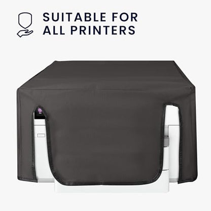 kwmobile Dust Cover Compatible with HP OfficeJet Pro 9730e - Printer Case - Fabric Protector Cover - Dark Grey - color: dark grey