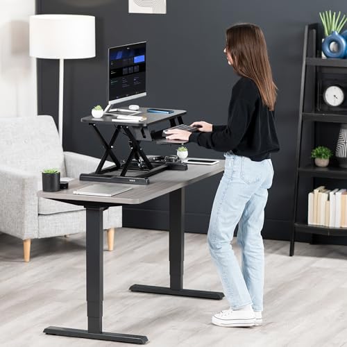 VIVO Black 26 in Standing Desk Converter, DESK-V026KB - color: Black, size: 26"