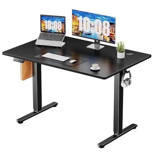 Sweetcrispy Electric Standing Desk, Computer Desk, 40 Inch | Height Adjustable, Memory Preset Splice Board, Gaming Rising Table, Home Office Workstation, Black - color: Black, size: 40x24 inch