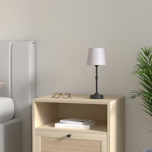 O’Bright Seraph - Cordless LED Table Lamp with Dimmer, Built-in Rechargeable Battery, 3-Level Brightness, Patio Table Lamp, Bedside Night Lamp, Ambient Light for Restaurant, Black - color: Black