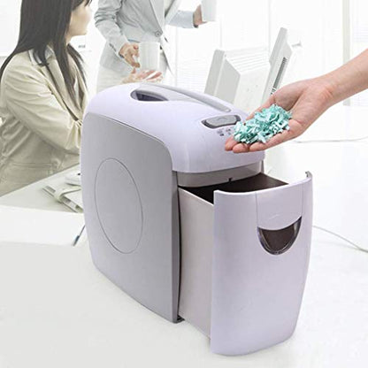 5-Sheet Cross-Cut Paper Shredder,Shredders for Small Office and Home Use, 7.5L Wastebasket, White