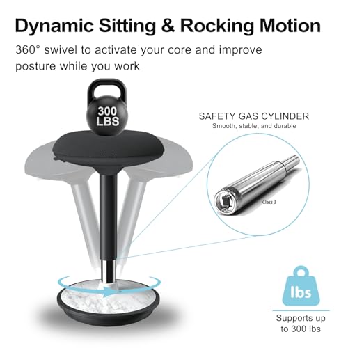 Adult Wobble Stool,Anti-Fatigue Standing Desk Stool (Marble) - color: Marble