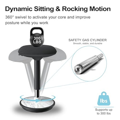 Adult Wobble Stool,Anti-Fatigue Standing Desk Stool (Marble) - color: Marble