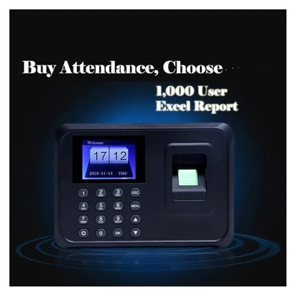 Time Clock,Fingerprint Attendance Machine A01 Punch Card Machine Fingerprint Type Work Sign-in Machine