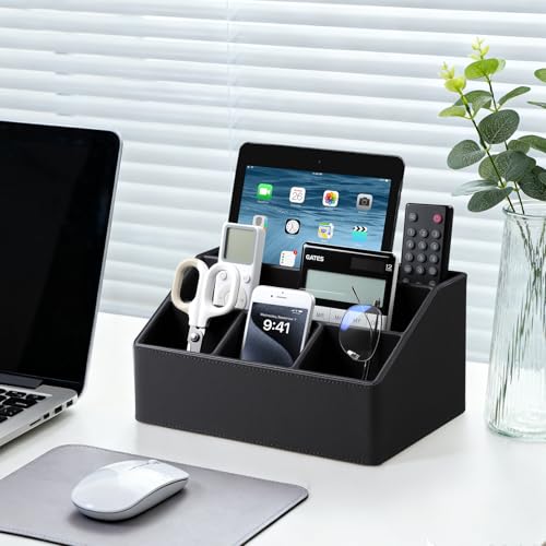 Desk Organizer Caddy Nightstand Organizer Desk Caddy Remote Holder - color: Black
