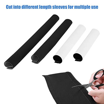 JOTO 2 Pack Cable Management Sleeve -Black, 2 Large - color: Black, size: 2 Pack, 130 Inches