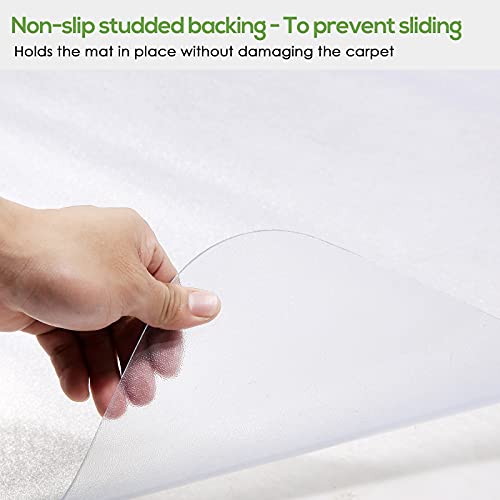 Chair Mat for Hardwood Floor Mat Office and Home Use Thick and Sturdy Transparent Desk Chair Mat Size 36" X 48" Office Clear Chair Mat - size: 36" x 48" Rectangle(For Hardwood Floor)