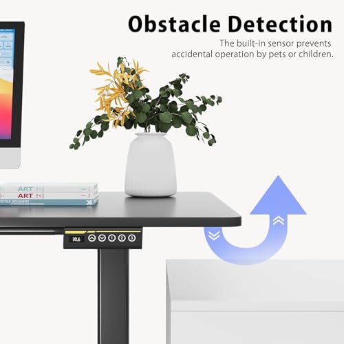 Dual Motor Standing Desk Frame for 40-63 in Tops, 264 lb, Black | Frame Only, Fits 40-63 x 24-28 in Tops, 28.3-46.5 in Height, 2+3 Controls, ≤45 dB, 264 lb Capacity - color: Black