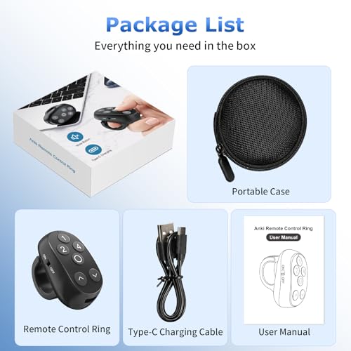 Remote for Anki Clicker Ring, Flashcard Control for Anki, RemNote