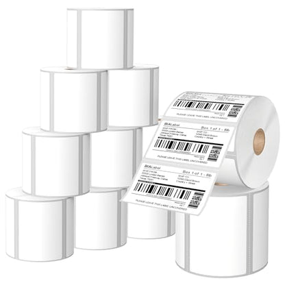 3 x 2 Inch Direct Thermal Labels, 12 Rolls, 8,400 Labels | Compatible with Zebra, Rollo and Other Desktop Direct Thermal Printers, Permanent Adhesive, Easy-Tear Perforations - size: 3" x 2"