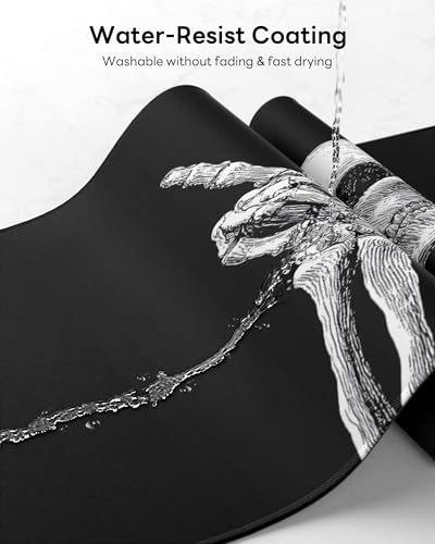 Mouse Pad 31.5x15.7in Large Desk Mat Non-Slip for Office - color: Fun Skull, size: 31.5" x 15.7"