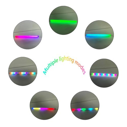 12" Under Monitor RGB Light Bar-Dense LEDs,16 Million Hues,USB-Powered, 3-Control (Button/Remote/App),LED Ambient Light for Gaming Room, Display Case & Desk Aesthetic Lighting（Silver）