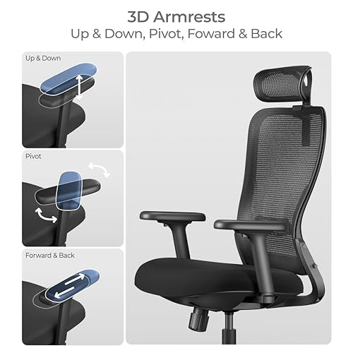 Tervo Model Y | Folding Office Chair for Small Spaces | Gaming Chair for Adults & Kids | Ergonomic Mesh Computer Chair | Foldable Desk Chair Home Work | - color: Midnight Black