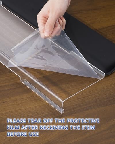 Laborio Computer Keyboard Wrist Rest, Keyboard Riser Stand for Desktop - color: Clear
