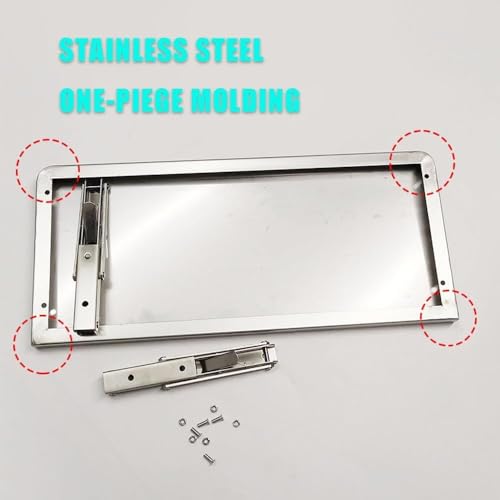Folding Concession Shelf, Stainless Steel Wall Mounted Folding Table, Drop Down Foldable Serving Food Shelf Stand, Floating Laundry Table(40x20cm/16x8in) - size: 40x20cm/16x8in
