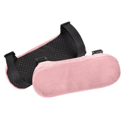 PATIKIL Office Chair Arm Pads, 2 pcs Office Chair Arm Cover Soft Office Chair Armrest Pads Memory Foam Cotton Removable Washable for Desk Computer Gaming, Pink - color: Pink