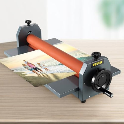 VEVOR 25 Inch Cold Laminator Machine 10mm Manual Vinyl Photo Film Cold laminator Hand Crank Pressure Cold Roll laminator(25 Inch) - size: 25 inch