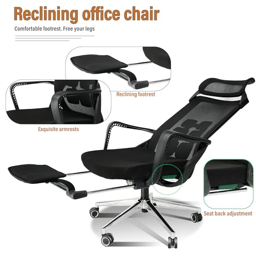 Breathable Office Chair,Adjustable Headrest Support,400lbs