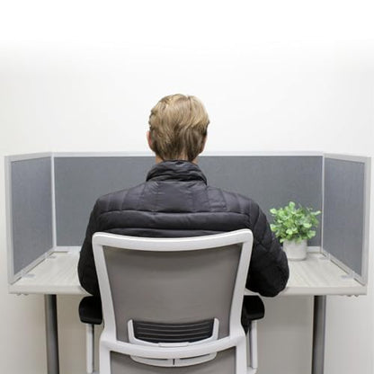 OBEX Acoustic Mounted Screen Privacy Panel Table Top Separator, Sound Blocking Desk Divider (Graphite, 18" X 36") - color: Graphite, size: 18"H X 36"W