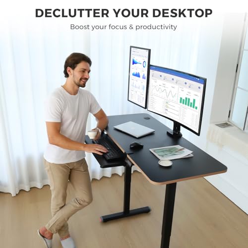 Curved Monitor Mount Dual Monitor Arm up to 35" Screens, Max 28.6lbs Each, Heavy Duty Ultrawide Monitor Arm,Swivel -90° to +90°, Tilt -45° to +90°,Rotate 360°,VESA 75x75&100x100,for Curved/Flat