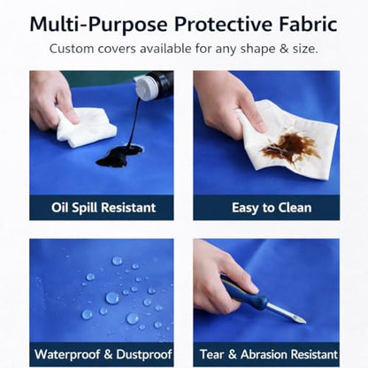 Heavy Duty Custom Dust Cover, 600D Oxford Fabric with Waterproof Coating, Made to Measure Outdoor Cover, Tear Resistant, UV Protection, Zipper Access (Heavy Duty Waterproof)