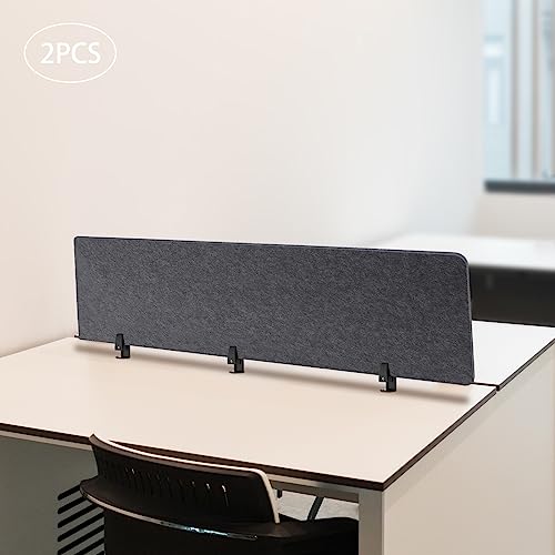 Desk Divider,Modern Stand Up Desk Store ReFocus Raw Clamp-On Acoustic Desk Divider Mounted Privacy Panel,Sound Blocking Desk Divider,Desktop Mounting (60inx16in) - size: 60inx16in