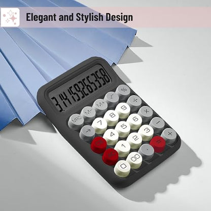 Mr. Pen- Mechanical Switch Calculator, 12 Digit Large LCD Display | Slate Grey with Big Buttons, Mechanical Switch Calculator for Home, School, Office - color: Slate Grey