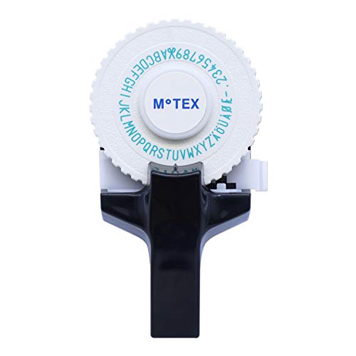 Motex Embossing Label Maker, Labeling Tool, Old School Label Maker, for Manual Label Embossing- E-101 (1 Wheel, Black) - color: Black, style: 1 Wheel