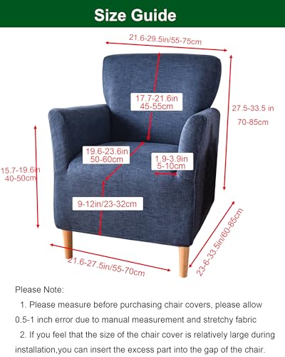 CRFATOP Accent Chair Cover, Stretch Armchair Slipcover for Living Room - color: Color A02