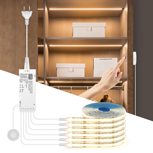 COB LED Strip Lights 12V Penetrable Wood Touch Dimmable - color: Warm White, size: 6.56Ft