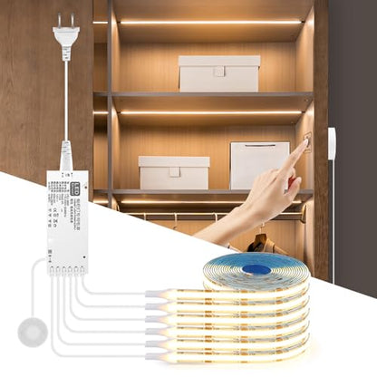 COB LED Strip Lights 12V Penetrable Wood Touch Dimmable - color: Warm White, size: 6.56Ft