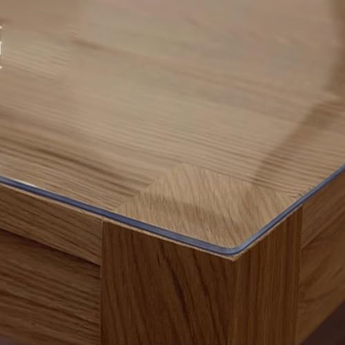 Clear Plastic Desk Pad Mat 35.4x51.2in, Clear Table Cover Protector Rectangle, Waterproof PVC Tablecloth, Transparent Waterproof Desk Pad Mat 0.7mm 1mm 1.5mm 2.5mm Thick - color: 0.7mm, size: 35.4x51.2in