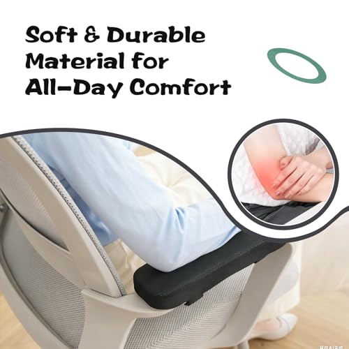 2-Piece,Office Chair Arm Covers,Office Chair Arm Pads,Cooling Gel Pads,Suitable for Gaming Chairs,Armrest Pads with Memory Foam,