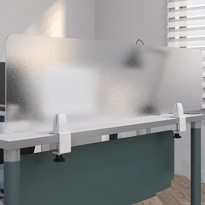 Desk Privacy Divider for Office, Acrylic Frosted Desk Privacy Panel, Translucent Privacy Screen Panel, Clamp-on Screen Partitions Divider for Office School Dorm,23.6x23.7in/60×60cm - size: 23.6x23.7in/60×60cm