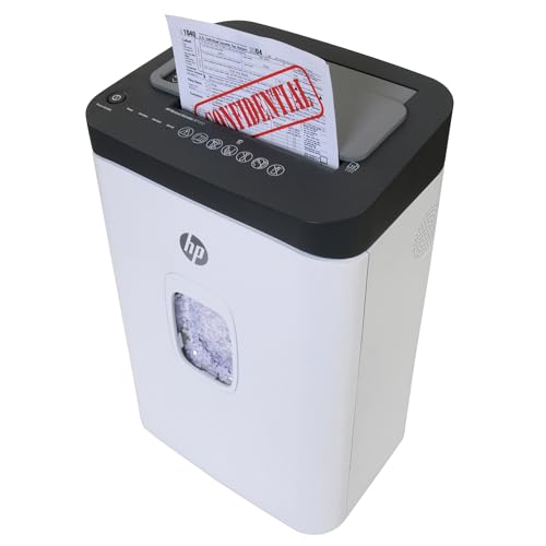 HP - Micro Cut Paper Shredder, 12-Sheet Manual, 150-Sheet Auto Feed | Micro Cut High Security Shredding, Auto Feed And Manual Capacity, Continuous Performance, Large Capacity, Rolling Casters - size: 150 Sheet