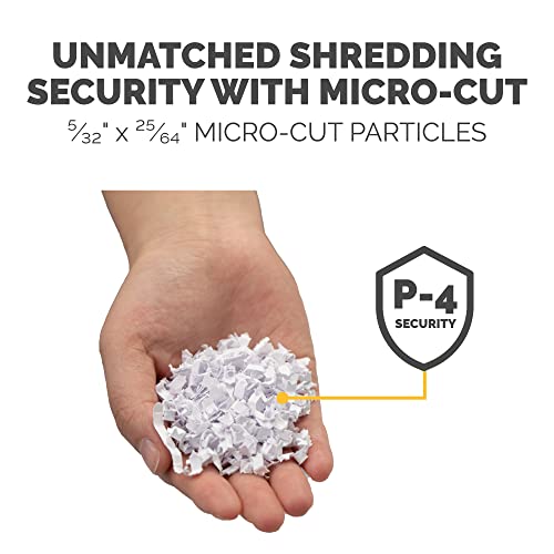 Fellowes AutoMax Micro-Cut 100M Commercial Office Auto Feed 2-in-1 Paper Shredder with 100-Sheet Capacity & Powershred Performance Paper Shredder Lubricant Sheets