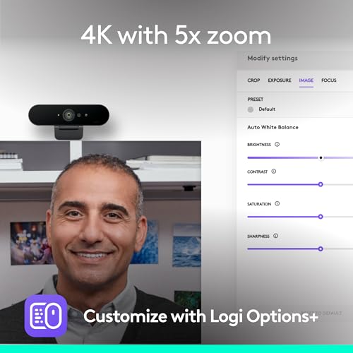 Logitech Brio Ultra 4K HD Webcam for Streaming and Meetings - Black - size: (Pack of 1)
